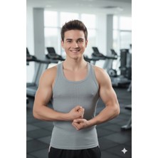 Lüx Wood Lüx Erşah Erkek %100 Pamuk Spor Kesim Ribana Atlet 3'lü Paket - Kod: 312
