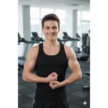 Lüx Wood Lüx Erşah Erkek %100 Pamuk Spor Kesim Ribana Atlet 6'lı Paket - Kod: 302