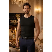 Lüx Wood Lüx Erşah 503 Bisiklet Yaka Pamuk Likralı Erkek Atlet 6'lı Avantaj Paketi