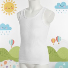 Lüx Wood Lüx Erşah 2301 Serisi Erkek Çocuk %100 Pamuk Ribana Atlet 3'lü Paket