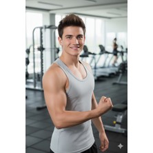 Lüx Wood Lüx Erşah 502 Kodlu Pamuk Likra Sporcu Kesim Atlet 3'lü Paket