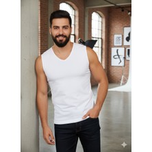 Lüx Wood Lüx Erşah 504 V Yaka Pamuklu Likralı Sıfır Kol 6'lı Avantaj Paketi