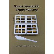 Black-One Minyatür Inşaatlar Için 1:16 Ölçek Boyanabilir 4 Adet Pencere, 3D Baskı, Diorama, Plastik
