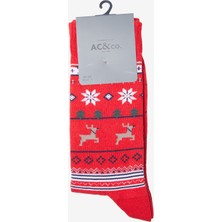 Pamuklu Desenli Tekli Soket Çorap