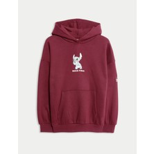 Marks & Spencer Pamuk Zengin Lilo & Stitch Kapüşonlu Sweatshirt (6–16 Yaş)