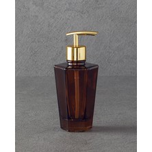 English Home Diamond Cam Banyo Sıvı Sabunluk Kahverengi