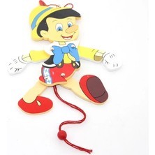 No 35 Moda Ahşap Sallanan Pinokyo Figürü