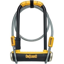 SHC4200 Onguard Bisiklet Kilidi Pitbull Dt Asma Kilit ile 4-Inç Rca Loop-Kablo (Siyah, 11,5 x 9,06 Inç-Inç)