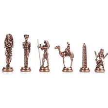 SHC4200 Gifthome Büyük Boy Metal Mısır Satranç Taşı Antik
