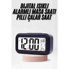 Marsilyan Dijital Işıklı Alarmlı Çalışma Masası Ekran Pilli Çalar Saat