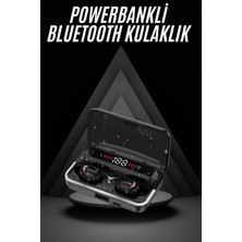 Marsilyan Bluetooth Kulaklık Dijital Şarj Göstergeli Powerbankli Bass Özellikli Kablosuz Kulakiçi 5.1 Mikrofonlu