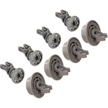 Akat Arçelik Ile Uyumlu ARY6034E Bulaşık Makinesi Sepet Tekerleği 4 Alt 4 Üst Teker Takımı