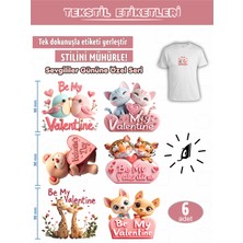 Agg Reklam Ütü ile Yapışan Kıyafet Etiketi Sevgililer Gününe Özel Seri 6lı Set