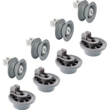 Akat Siemens Ile Uyumlu SR55E503EU Bulaşık Makinesi Sepet Tekerleği 4 Alt 4 Üst Teker Takımı