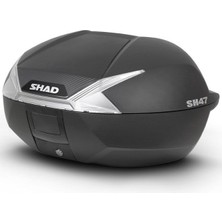 Shad SH47 Motosiklet Arka Çanta Yeni Sezon Gri Reflektörlü 47 Lt