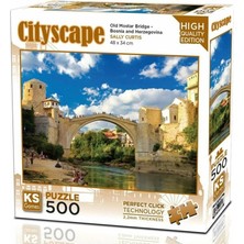 Butik Bfs  20061 Old Mostar Bridge Bosna Hersek 500 Parça Puzzle
