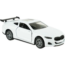 bebekokusu Die Cast Metal Sesli ve Işıklı Çek Bırak Beyaz Yarış Arabası