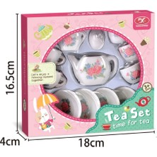 bebekokusu 13 Parça Oyuncak Gül Desenli Seramik Çay Seti