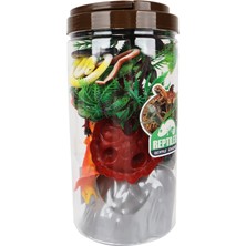 bebekokusu Tüpte Aksesuarlı Sürüngen Hayvan Seti 10 Lu