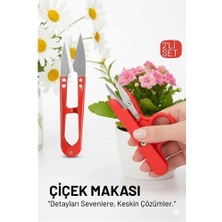 Butik Bfs Profesyonel 2’li Mini Budama Seti:  Hassas Çiçek ve Bitki Makası - Çelik Ultra Keskin Seri