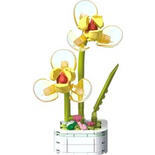 bebekokusu Building Block Flower 134 Parça Sarı Orkide
