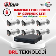 Dahua 6 Kameralı Full Color Ip Güvenlik Kamera Seti