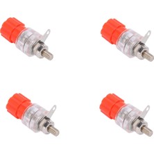 Monte Lua Şeffaf 4mm Büyük Boy Banana Born Klemens, 24A, 4 Adet, Kırmızı, IC-240B