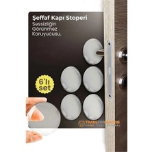 Mey İthalat Bfs 6'lı Kristal Koruma  Şeffaf Kapı Stoperi Tampon Seti | Duvar & Mobilya Çarpma Önleyici