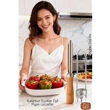 Mey İthalat Bfs Paslanmaz Çelik 2’li Profesyonel Kabak ve Dolma Biber Oyacak Seti - Gurme Tasarım