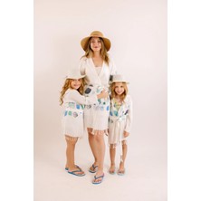 geef kids anne kız çocuk kombin bambu plaj elbisesi (tekli )