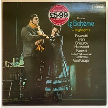 Decca Puccini La Boheme (Highlights) Lp Plak (Orijinal 1974 Dönem Ingiltere Baskı)