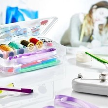 No 35 Moda Çift Taraflı Bölmeli Hobi Dikiş Kutusu Ardunio Malzeme Kutusu
