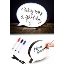 No 35 Moda Kalemle Yazılabilen Konuşma Balonu Görünümlü Işıklı Mesaj Panosu