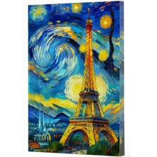 Vivago Art Van Gogh 9 - Eyfel Kulesi Çizgili Yan Boyamalı Defter