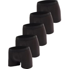 Mor 5'li Erkek Çocuk Boxer %90 Pamuk %10 Elastan Nefes Alabilir Kumaş ile Rahat Tasarım