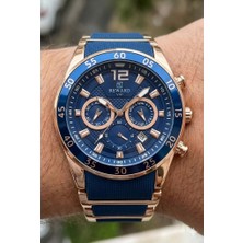 Reward Erkek Kol Saati | 45 mm Çelik Kasa, Lacivert Kadran, Rose Gold Detaylı Kordon