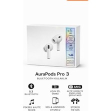 Pro 3 ANC Bluetooth 5.3 Kablosuz Kulaklık | Aktif Gürültü Engelleme | Dokunmatik | Uzun Pil Ömrü