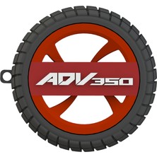 Ümraniye 3D Honda Adv 350 Logolu Özel Tasarım Lastik Detaylı Motosiklet Anahtarlığı