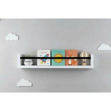 50X9 1'li  Beyaz Mdf Baby Room Organizer Çocuk Odası Montessori Eğitici Set , Kitaplık Raf , Banyo Rafı, Children's Room, Bookshelf, Bathroom Shelf.