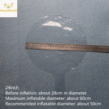 LTG Nova Kırmızı Simli Yuvarlak Şeffaf Balon 24 Inç