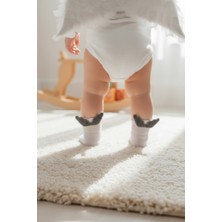 Soft and Baby Gri Simli Melek Kanatlı Çorap