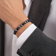 Sevil Gülgün Atelier  Obsidyen Doğal Taş  Erkek Bileklik - Negatif Enerji Kalkanı ve Odaklanma