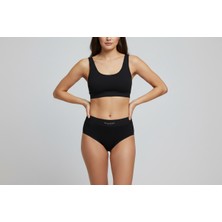 Gigi Giyim Kalın Kemer Yazı Detaylı Kadın Külot