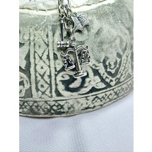Avukat Anahtarlığı, Gümüş Tokmak ve Adalet Terazisi Silver Renk Metal Anahtarlık & Çanta Charmı
