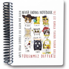 Akademi Çocuk Tükenmez Not Defteri - 4 (Ressam Kediler) - 13X16 cm