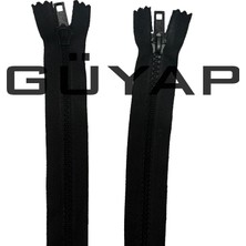 Güyap Yapı Tekstil Siyah Kemik Dişli Fermuar | Tip/5 Mont-Çanta Fermuarı  [ Uzunluk: 27 cm  Adet: 50  ]