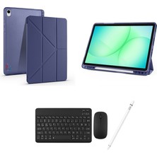Redmud Teknoloji Ipad 11.nesil A16 /ıpad 10.nesil ile Uyumlu Standlı Kılıf Klavye Mouse ve Dokunmatik Kalem Seti