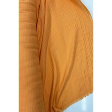 Kuzgun Ticaret Çok Amaçlı Müslin Pamuklu Bebek Örtü ve Battaniye Kumaşı Müslin Bez Turuncu 7