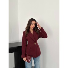 Belden Oturtmalı Blazer Ceket