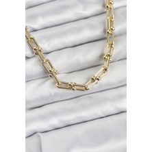 Solenya Pirinç Gold Renk Tifani Model Kadın Kolye